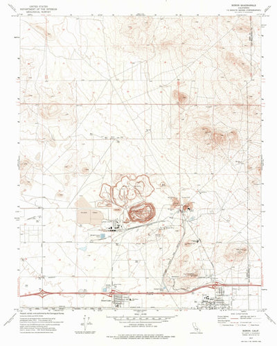 United States Geological Survey Boron, CA (1973, 24000-Scale) digital map