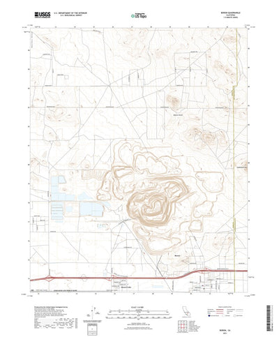 United States Geological Survey Boron, CA (2021, 24000-Scale) digital map