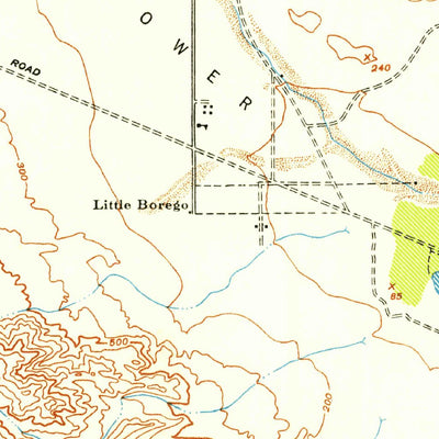 United States Geological Survey Borrego Mountain, CA (1942, 62500-Scale) digital map