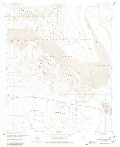 United States Geological Survey Borrego Mountain, CA (1960, 24000-Scale) digital map