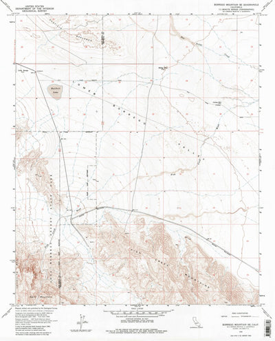 United States Geological Survey Borrego Mountain SE, CA (1958, 24000-Scale) digital map