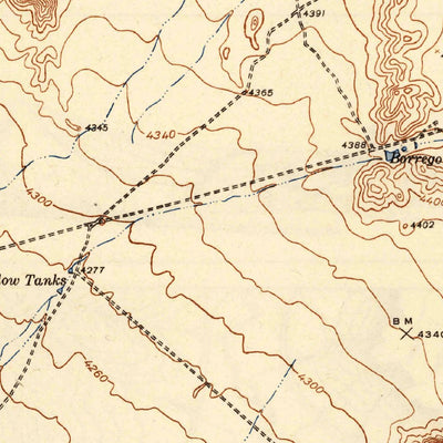United States Geological Survey Borrego, TX (1942, 62500-Scale) digital map