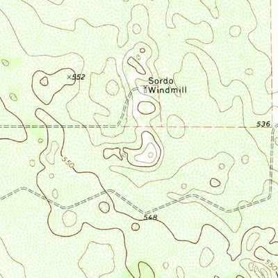 United States Geological Survey Borregos Ranch, TX (1972, 24000-Scale) digital map