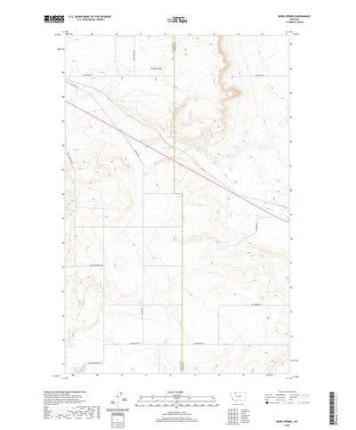 United States Geological Survey Boru Spring, MT (2020, 24000-Scale) digital map