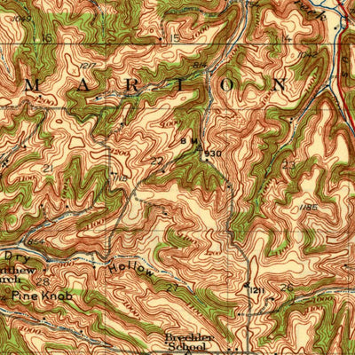 United States Geological Survey Boscobel, WI (1933, 62500-Scale) digital map