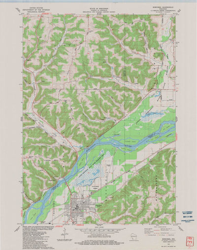 United States Geological Survey Boscobel, WI (1983, 24000-Scale) digital map