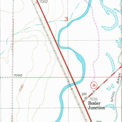 United States Geological Survey Bosler, WY (1955, 24000-Scale) digital map