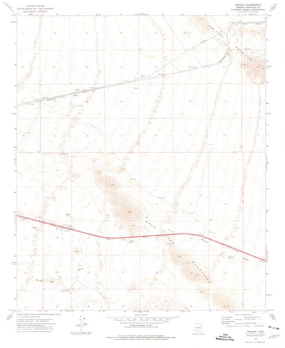 United States Geological Survey Bosque, AZ (1973, 24000-Scale) digital map