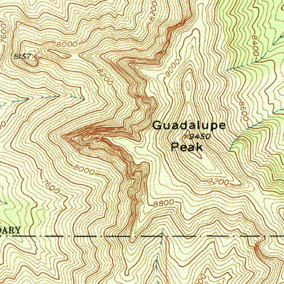 United States Geological Survey Bosque Peak, NM (1954, 24000-Scale) digital map