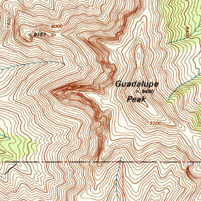 United States Geological Survey Bosque Peak, NM (1991, 24000-Scale) digital map