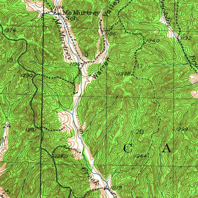 United States Geological Survey Boss, MO (1943, 62500-Scale) digital map