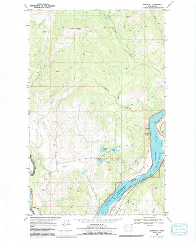 United States Geological Survey Bossburg, WA (1969, 24000-Scale) digital map