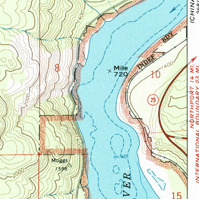 United States Geological Survey Bossburg, WA (1969, 24000-Scale) digital map