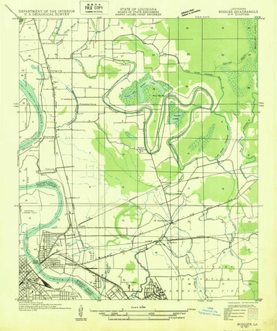 United States Geological Survey Bossier City, LA (1932, 31680-Scale) digital map