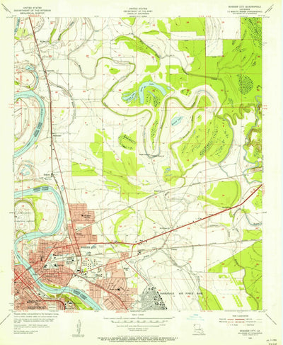 United States Geological Survey Bossier City, LA (1955, 24000-Scale) digital map
