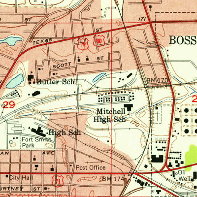 United States Geological Survey Bossier City, LA (1955, 24000-Scale) digital map
