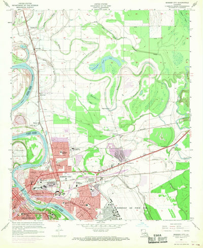 United States Geological Survey Bossier City, LA (1960, 24000-Scale) digital map