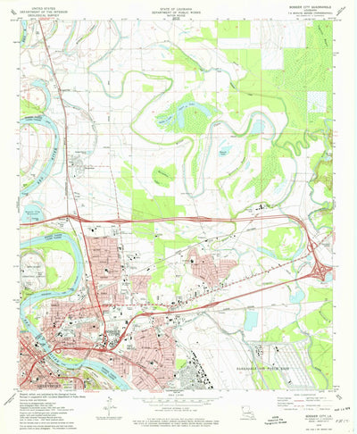 United States Geological Survey Bossier City, LA (1975, 24000-Scale) digital map