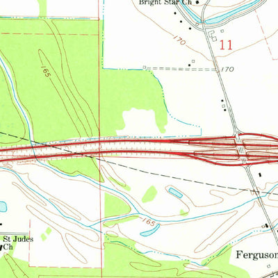 United States Geological Survey Bossier City, LA (1975, 24000-Scale) digital map