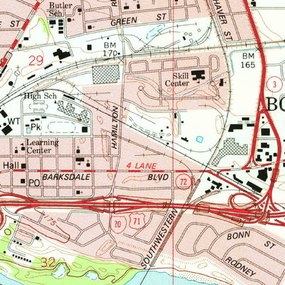 United States Geological Survey Bossier City, LA (1975, 24000-Scale) digital map