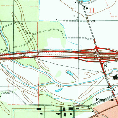 United States Geological Survey Bossier City, LA (1998, 24000-Scale) digital map