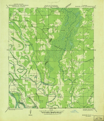 United States Geological Survey Bossier Point, LA (1941, 31680-Scale) digital map