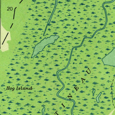 United States Geological Survey Bossier Point, LA (1941, 31680-Scale) digital map