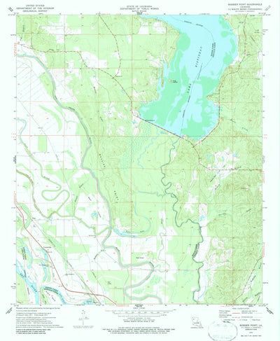 United States Geological Survey Bossier Point, LA (1972, 24000-Scale) digital map