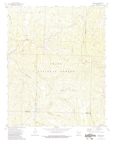 United States Geological Survey Boston, AR (1973, 24000-Scale) digital map