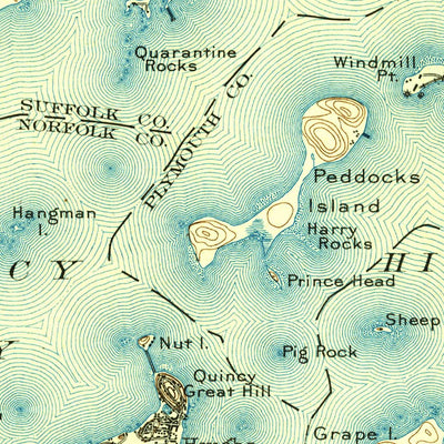 United States Geological Survey Boston Bay, MA (1903, 62500-Scale) digital map