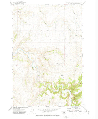 United States Geological Survey Boston Coulee School, MT (1971, 24000-Scale) digital map