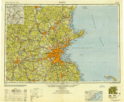United States Geological Survey Boston, MA-NH-RI-CT-ME (1948, 250000-Scale) digital map