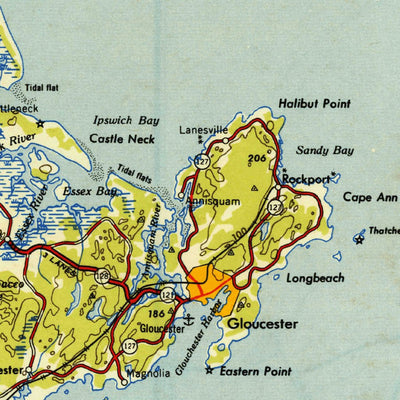 United States Geological Survey Boston, MA-NH-RI-CT-ME (1948, 250000-Scale) digital map
