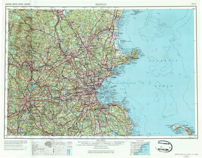 United States Geological Survey Boston, MA-NH-RI-CT-ME (1956, 250000-Scale) digital map