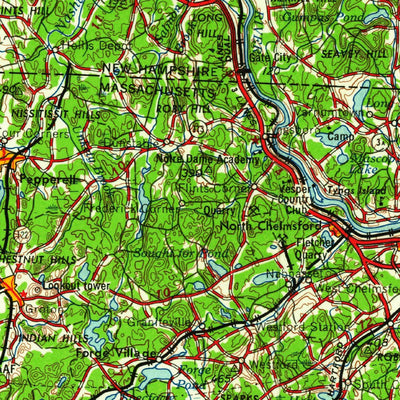 United States Geological Survey Boston, MA-NH-RI-CT-ME (1961, 250000-Scale) digital map