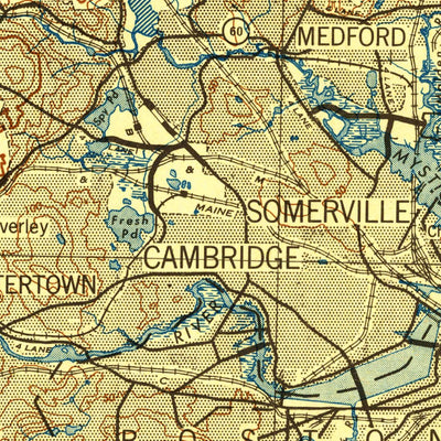 United States Geological Survey Boston, MA-RI (1943, 125000-Scale) digital map