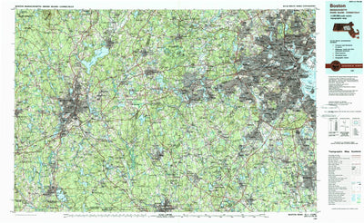 United States Geological Survey Boston, MA-RI-CT (1989, 100000-Scale) digital map