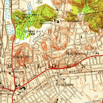 United States Geological Survey Boston North, MA (1949, 31680-Scale) digital map
