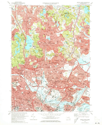United States Geological Survey Boston North, MA (1971, 24000-Scale) digital map
