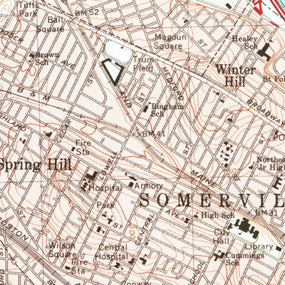 United States Geological Survey Boston North, MA (1971, 25000-Scale) digital map