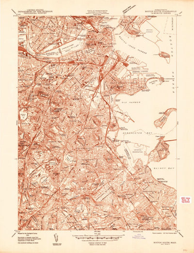 United States Geological Survey Boston South, MA (1944, 24000-Scale) digital map
