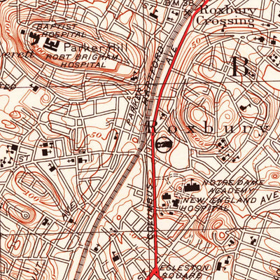 United States Geological Survey Boston South, MA (1954, 25000-Scale) digital map