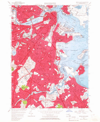 United States Geological Survey Boston South, MA (1956, 24000-Scale) digital map