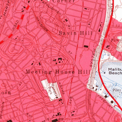 United States Geological Survey Boston South, MA (1956, 24000-Scale) digital map
