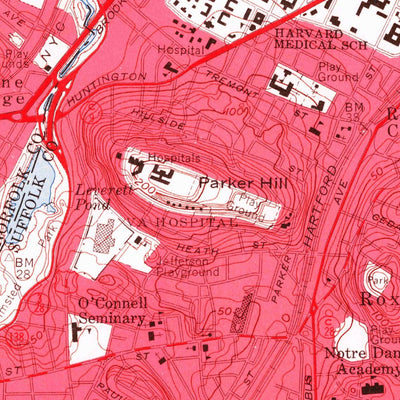 United States Geological Survey Boston South, MA (1956, 24000-Scale) digital map