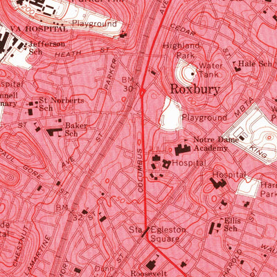 United States Geological Survey Boston South, MA (1970, 24000-Scale) digital map