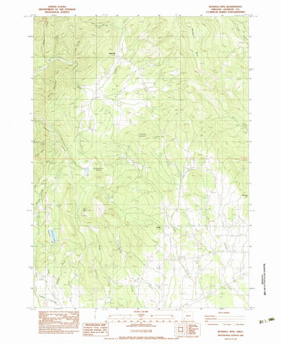 United States Geological Survey Boswell Mountain, OR (1983, 24000-Scale) digital map