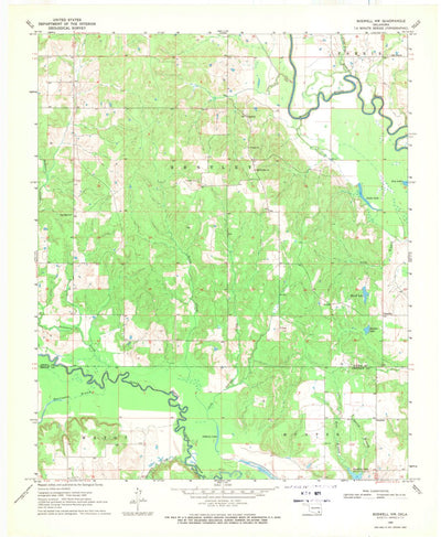 United States Geological Survey Boswell NW, OK (1969, 24000-Scale) digital map