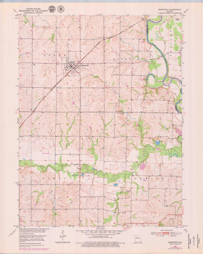 United States Geological Survey Bosworth, MO (1951, 24000-Scale) digital map