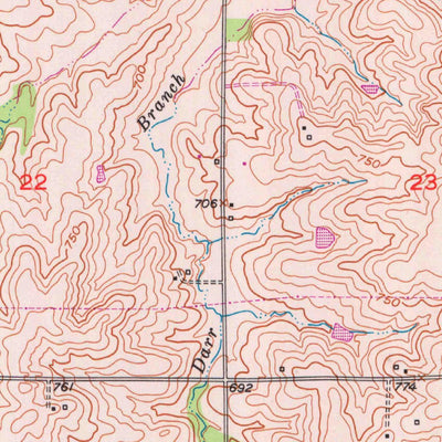 United States Geological Survey Bosworth, MO (1951, 24000-Scale) digital map